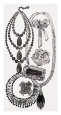 Necklaces and Pins, c.1959 Premium Giclee Print by Andy Warhol