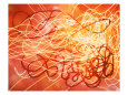 Abstrait - orange - Art Contemporain Affiches
