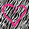 Zebra Love Kunsttryk af Louise Carey