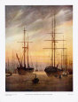 The Harbour of Greifswald Sanatsal Reprodüksiyon ilâ Caspar David Friedrich