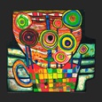 The Blob Grow in the Flower Pot, c.1975 Art Print by Friedensreich Hundertwasser