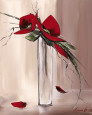 Red Flowers (Decorative Art) Posters