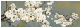 Hvide blomster (dekorativ kunst) Posters