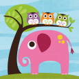 Elephants (Decorative Art) Posters