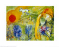 Amoureux de Vence Art Print by Marc Chagall