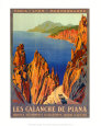Les calanches de Piana Reproduction d'art par Roger Broders