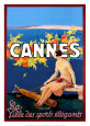 Cannes La Ville Des Sports Elegants Art Print by Sem