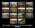 Principaux stades de baseball de la ligue : ligue nationale Reproduction d'art par Ira Rosen