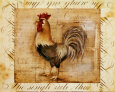 Gallo rústico de granja II (tamaño reducido) Lámina por Kimberly Poloson