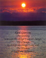 Serenity Prayer and Sea Sunset Art Print