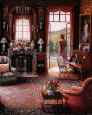 Victorian Lady, Purple Dress Reproduction d'art par John O'brien