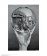 Hand with Globe Kunstdruk van M. C. Escher