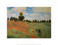 Champs de coquelicots Reproduction d'art par Claude Monet