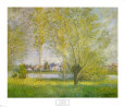 Saules pleureurs à Vetheuil Reproduction d'art par Claude Monet