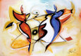 Dancing Angels Kunsttryk af Alfred Gockel