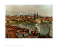 Stone Bridge Rouen Art Print by Camille Pissarro