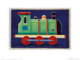 Green Steam Train Art Print by Simon Hart