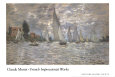 Les Barques, Regates a Argenteuil Art Print by Claude Monet