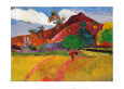 Tahitische Landschaft Kunstdruck von Paul Gauguin