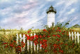 Paysage avec phare Reproduction d'art par Carlos Rios