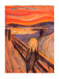 Le cri, vers 1893 Reproduction d'art par Edvard Munch
