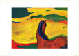 Pferd in Landschaft Art Print by Franz Marc