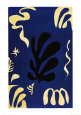 Composition Fond Bleu Art Print by Henri Matisse