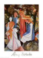 Four Girls Kunsttryk af Auguste Macke