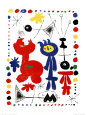 Personnage Et Oiseaux Reproduction d'art par Joan Miró