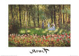 Artist's Family in the Garden at Argenteuil Art Print by Claude Monet