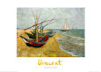 Barques sur la plage, 1888 Reproduction d'art par Vincent van Gogh