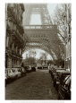 Street View of La Tour Eiffel Art Print by Clay Davidson