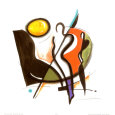 Boogie Woogie Piano Man Kunsttryk af Alfred Gockel