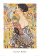 Lady with Fan Art Print by Gustav Klimt