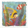 Poissons tropicaux II Reproduction d'art par Linn Done