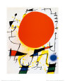The Red Sun Lámina por Joan Miró