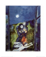 Lovers in Moonlight Art Print by Marc Chagall