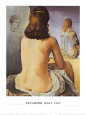 Meine nackte Frau bei der Betrachtung ihres eigenen Körpers Kunstdruck von Salvador Dalí