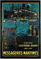 Messageries Maritime, Visitez l'Extreme-Orient Kunstdruck von Bernard Blacheire