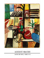 Mann mit Esel Tunis, 1914 Reproduction d'art par Auguste Macke
