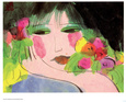 Girl's Face Konsttryck av Walasse Ting