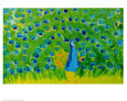 Peacock Konsttryck av Walasse Ting