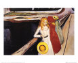 Jeunes filles sur le pont Reproduction d'art par Edvard Munch