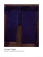 Composition ultramarine Reproduction d'art par Antoni Tapies