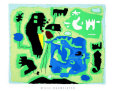 Komposition in Grun, c.1954 Serigrafía por Willi Baumeister
