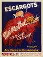 Escargots Menetial Kunsttryk