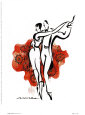 Tango in Red Lámina por Misha Lenn