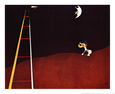 Dog Barking at the Moon Taidevedos tekijänä Joan Miró