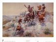 Mad Cow Kunsttryk af Charles Marion Russell