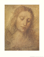 Christ's Head Art Print by Leonardo da Vinci